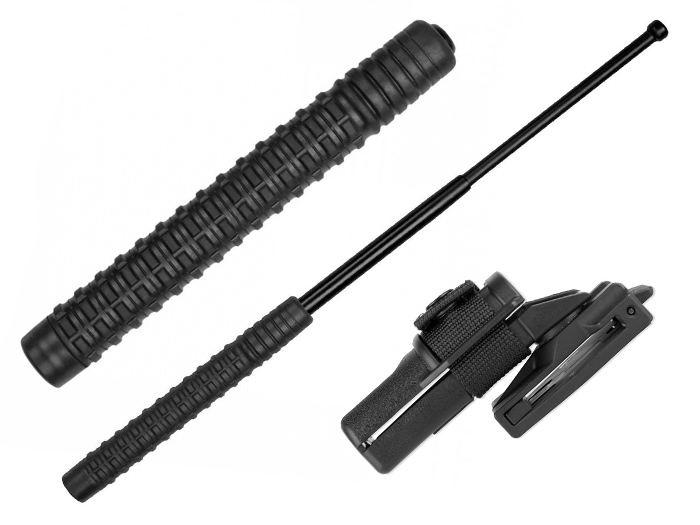 Телескопическая дубинка ESP 16” с нескользящей ручкой (черная) / ExB-16H Black